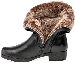 Женские черные сапоги Francesco Donni (Натуральный мех)