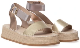 Женские золотые босоножки Baden