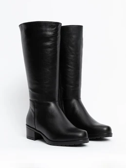 Женские черные сапоги ALEXIA LEVINI (Натуральная шерсть)