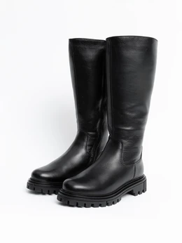 Женские черные сапоги ALEXIA LEVINI (Натуральная шерсть)