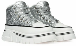 Женские серебряные ботинки Wilmar (Искусственный мех)