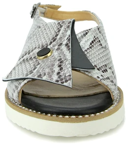 Женские серо-коричневые босоножки Mabu