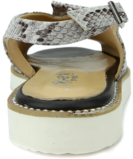 Женские серо-коричневые босоножки Mabu