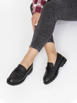 Женские черные лоферы Baden