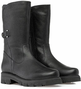 Женские черные полусапоги Janita (Натуральный мех)