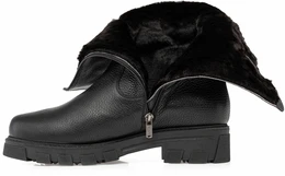 Женские черные полусапоги Janita (Натуральный мех)