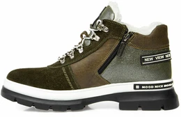 Женские зеленые ботинки Shoiberg (Натуральная шерсть)