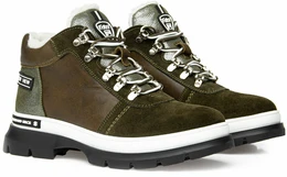 Женские зеленые ботинки Shoiberg (Натуральная шерсть)