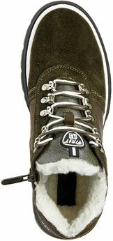 Женские зеленые ботинки Shoiberg (Натуральная шерсть)