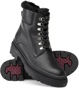 Женские черные ботинки Janita (Натуральный мех)