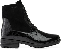 Женские черные ботинки Janita (Натуральный мех)