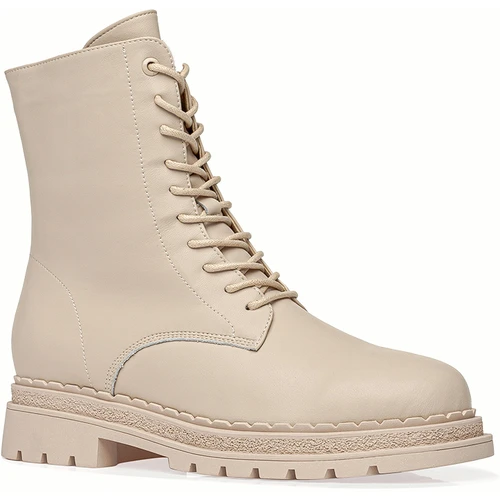 Женские бежевые ботинки Baden (Натуральная шерсть)