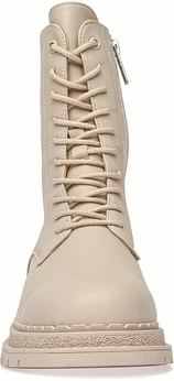 Женские бежевые ботинки Baden (Натуральная шерсть)