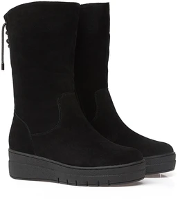 Женские черные полусапоги Baden (Натуральная шерсть)