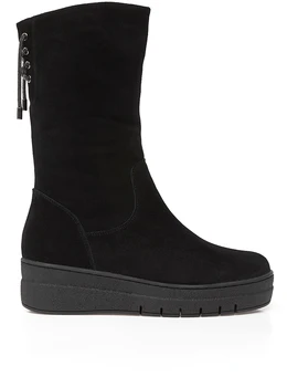 Женские черные полусапоги Baden (Натуральная шерсть)