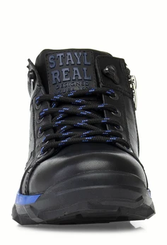 Мужские черные ботинки Baden (Натуральная шерсть)