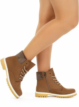 Женские коричневые ботинки Burgerschuhe (Натуральная шерсть)