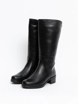 Женские черные сапоги ALEXIA LEVINI (Натуральный мех)