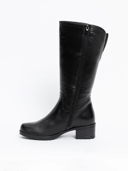 Женские черные сапоги ALEXIA LEVINI (Натуральный мех)