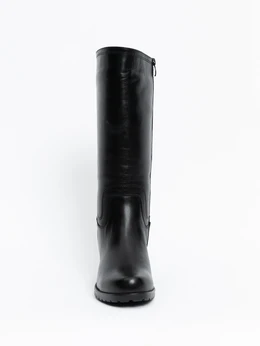 Женские черные сапоги ALEXIA LEVINI (Натуральный мех)