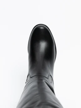 Женские черные сапоги ALEXIA LEVINI (Натуральный мех)