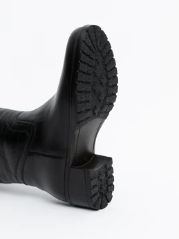 Женские черные сапоги ALEXIA LEVINI (Натуральный мех)