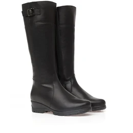 Женские черные сапоги Janita (Натуральный мех)