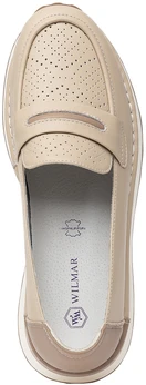 Женские бежевые мокасины Wilmar