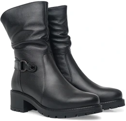 Женские черные полусапоги ALEXIA LEVINI (Натуральная шерсть)