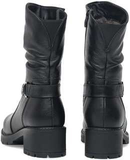 Женские черные полусапоги ALEXIA LEVINI (Натуральная шерсть)