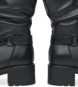 Женские черные полусапоги ALEXIA LEVINI (Натуральная шерсть)