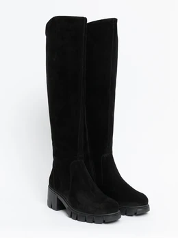 Женские черные ботфорты ALEXIA LEVINI (Еврошерсть)