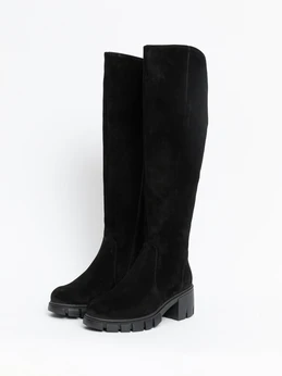 Женские черные ботфорты ALEXIA LEVINI (Еврошерсть)