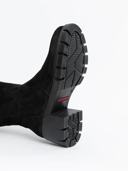 Женские черные ботфорты ALEXIA LEVINI (Еврошерсть)