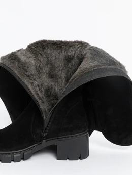 Женские черные ботфорты ALEXIA LEVINI (Еврошерсть)