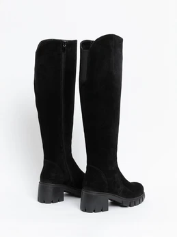 Женские черные ботфорты ALEXIA LEVINI (Еврошерсть)