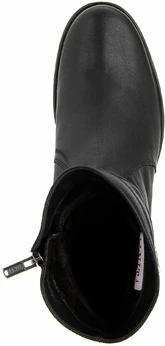 Женские черные полусапоги Janita (Натуральный мех)