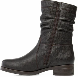 Женские коричневые полусапоги Janita (Натуральный мех)