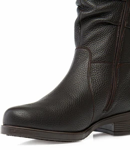 Женские коричневые полусапоги Janita (Натуральный мех)