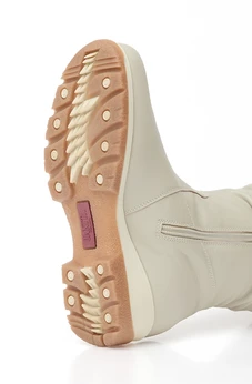 Женские бежевые сапоги Janita (Натуральный мех)