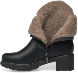 Женские черные полусапоги Baden (Натуральная шерсть)