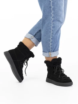 Женские черные ботинки Baden (Натуральная шерсть)