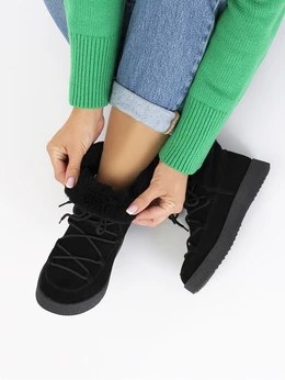 Женские черные ботинки Baden (Натуральная шерсть)