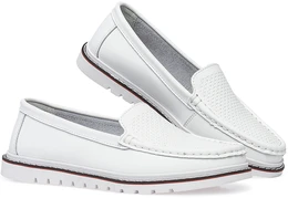 Женские белые мокасины Baden