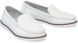 Женские белые мокасины Baden