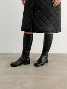 Женские черные сапоги ALEXIA LEVINI (Байка)