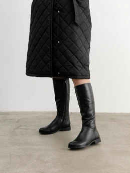 Женские черные сапоги ALEXIA LEVINI (Байка)