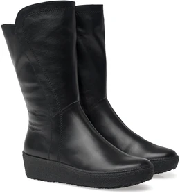 Женские черные сапоги Romer (Натуральный мех)