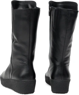 Женские черные сапоги Romer (Натуральный мех)