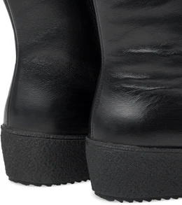 Женские черные сапоги Romer (Натуральный мех)